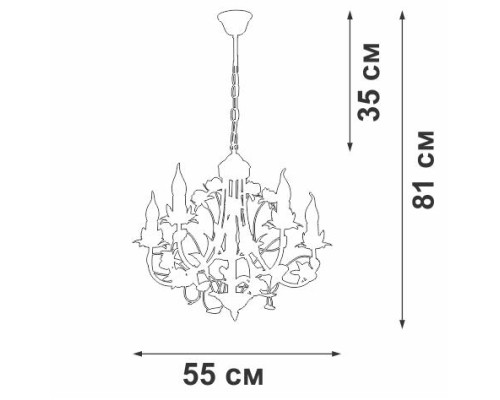 Подвесная люстра Vitaluce V1138-0/5 Подвесная люстра Vitaluce V1138-0/5