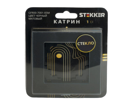 Рамка 1-постовая Stekker Катрин черный матовый GFR00-7001-05М 49600