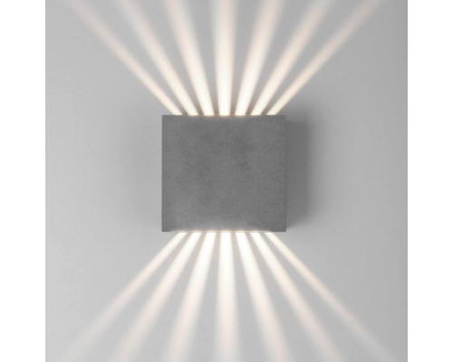 Уличный настенный светодиодный светильник Elektrostandard Sole 35149/D серый a058903