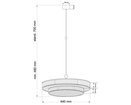 Подвесной светильник KUTEK LAVONE LAV-ZW-9(P)60/44 Подвесной светильник KUTEK LAVONE LAV-ZW-9(P)60/44