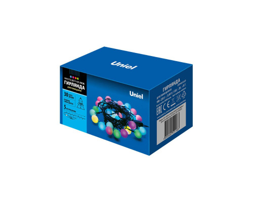 Светодиодная гирлянда Uniel Радуга-1 220V разноцветный ULD-S0500-030/DGA RGB IP20 Rainbow-1 UL-00005470 Светодиодная гирлянда Uniel Радуга-1 220V разноцветный ULD-S0500-030/DGA RGB IP20 Rainbow-1 UL-00005470