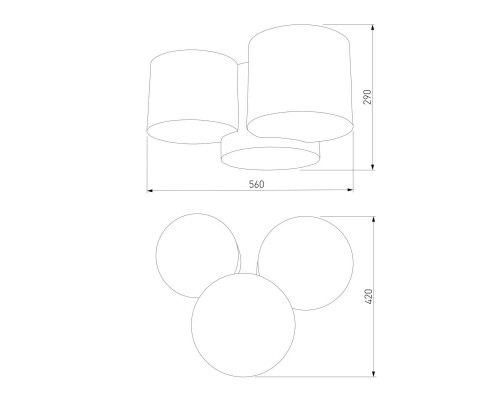 Потолочный светильник TK Lighting 3441 Mona White Потолочный светильник TK Lighting 3441 Mona White