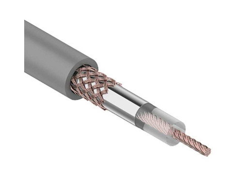 Кабель коаксиальный RG-58 A/U, 50 Ом, Cu/Al/Cu, 64%, 100м, INDOOR, серый REXANT 01-2002 Кабель коаксиальный RG-58 A/U, 50 Ом, Cu/Al/Cu, 64%, 100м, INDOOR, серый REXANT 01-2002