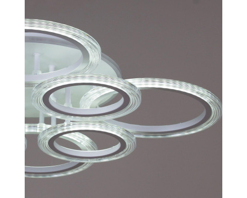 Потолочная светодиодная люстра Reluce 09812-3.3-4+4A WH (RGB) Потолочная светодиодная люстра Reluce 09812-3.3-4+4A WH (RGB)