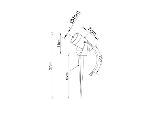 Ландшафтный светодиодный светильник Arte Lamp Elsie A4705IN-1BK