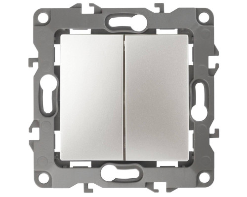 Выключатель двухклавишный ЭРА 12 10AX 250V 12-1104-15 Б0019290