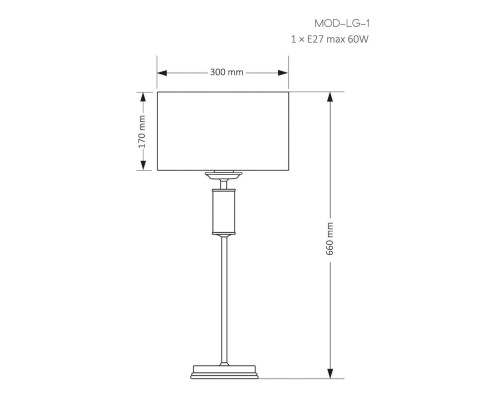 Настольный светильник KUTEK MOOD Modesto MOD-LG-1(CC)