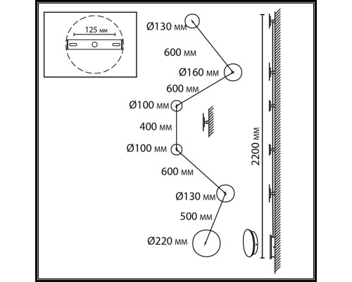 Настенный светильник Odeon Light HIGHTECH 7115/36WL