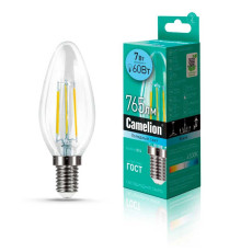Лампа светодиодная Camelion E14 7W 4500K LED7-C35-FL/845/E14 13453