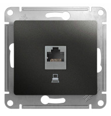 Розетка компьютерная RJ45 Systeme Electric Glossa 5e кат UTP антрацит GSL000781K
