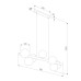 Подвесная люстра TK Lighting 5905 Estera Wood