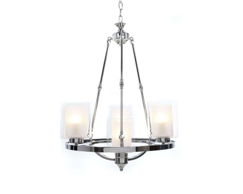 Подвесная люстра Lumina Deco Santini LDP 1220-4 CHR+WT Подвесная люстра Lumina Deco Santini LDP 1220-4 CHR+WT