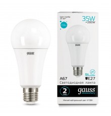 Лампа светодиодная Gauss E27 35W 4100K матовая 70225