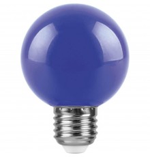 Лампа светодиодная Feron E27 3W синяя LB-37125906