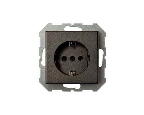 Розетка 2P+E Liregus Epsilon антрацит 28-1066