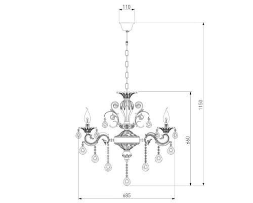 Подвесная люстра Bogates 294/8 Strotskis Подвесная люстра Bogates 294/8 Strotskis