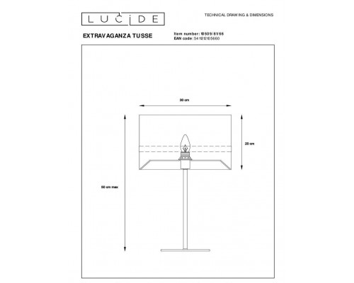 Настольная лампа Lucide Extravaganza Tusse 10509/81/66