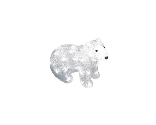 Фигурка светодиодная «Белый медведь-4» 25x31см Uniel ULD-M3125-040/STA 11037