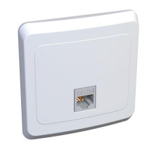 Розетка компьютерная RJ45 Systeme Electric Этюд 5e кат UTP белая KOMC-001B