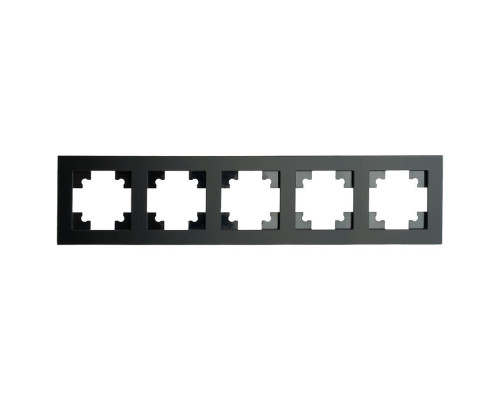 Рамка 5-постовая Stekker Катрин черный матовый GFR00-7005-05М 49604 Рамка 5-постовая Stekker Катрин черный матовый GFR00-7005-05М 49604