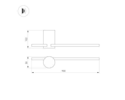 Настенный светодиодный светильник Arlight Sp-Vinci-S900x55-10W Day4000 033550 Настенный светодиодный светильник Arlight Sp-Vinci-S900x55-10W Day4000 033550