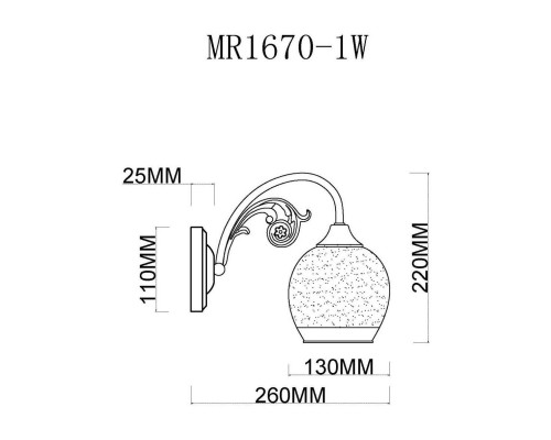 Бра MyFar Nika MR1670-1W