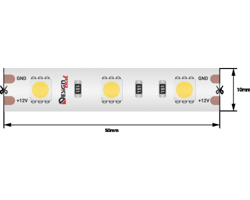 Светодиодная влагозащищенная лента DesignLed 14,4W/m 60LED/m 5050SMD теплый белый 5M 000519 Светодиодная влагозащищенная лента DesignLed 14,4W/m 60LED/m 5050SMD теплый белый 5M 000519
