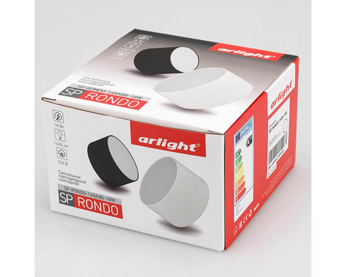 Потолочный светодиодный светильник Arlight SP-Rondo-140B-18W Warm White 022903 Потолочный светодиодный светильник Arlight SP-Rondo-140B-18W Warm White 022903