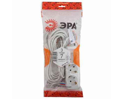 Удлинитель ЭРА UX-3e-7m Б0038577 Удлинитель ЭРА UX-3e-7m Б0038577