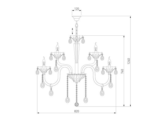 Подвесная люстра Bogates Lecce 309/15 Strotskis