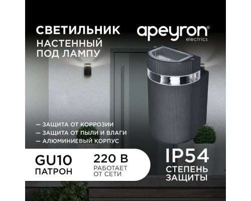 Уличный настенный светильник Apeyron Point 11-131