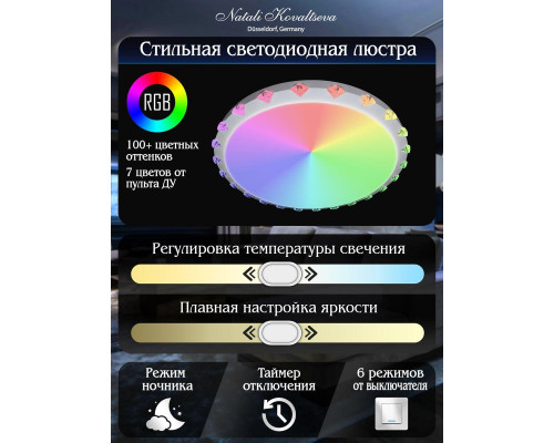 Потолочный светодиодный светильник Natali Kovaltseva Led Lamps 81074 Потолочный светодиодный светильник Natali Kovaltseva Led Lamps 81074