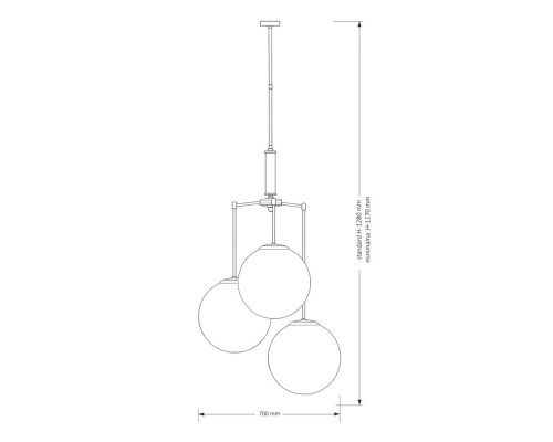 Подвесная люстра KUTEK MOOD Artu Glass ART-ZWD-3(Z)G350 Подвесная люстра KUTEK MOOD Artu Glass ART-ZWD-3(Z)G350