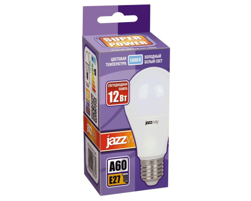 Лампа светодиодная Jazzway E27 12W 5000K матовая 1033734 Лампа светодиодная Jazzway E27 12W 5000K матовая 1033734