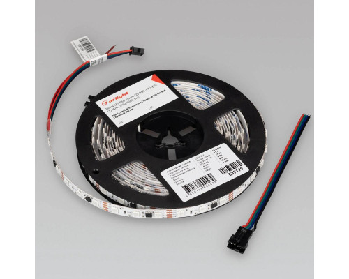 Светодиодная лента Arlight 12W/m 60LED/m 5060SMD разноцветный 5М SPI-B60-10mm 12V 039179 Светодиодная лента Arlight 12W/m 60LED/m 5060SMD разноцветный 5М SPI-B60-10mm 12V 039179