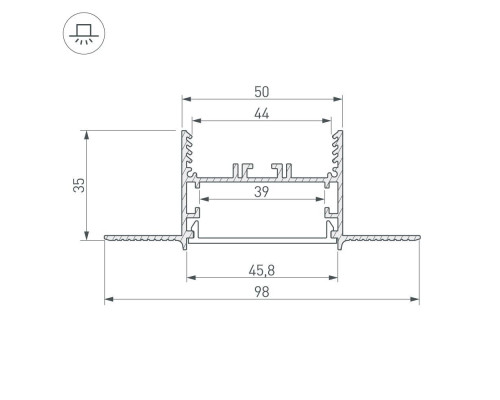 Коннектор X-образный Arlight SL-Linia45-Fantom 030109