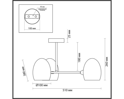 Потолочная люстра Lumion KENDALL 6513/3C Потолочная люстра Lumion KENDALL 6513/3C
