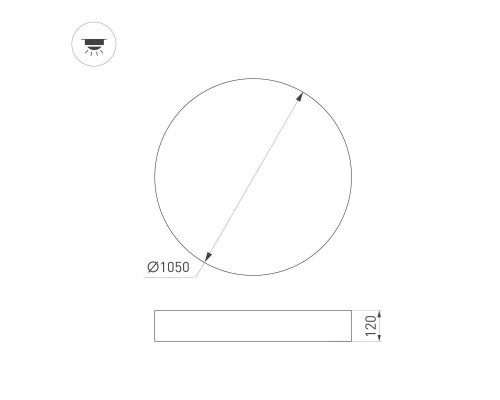 Потолочный светодиодный светильник Arlight SP-Plato-R1000-115W Day4000 038927 Потолочный светодиодный светильник Arlight SP-Plato-R1000-115W Day4000 038927