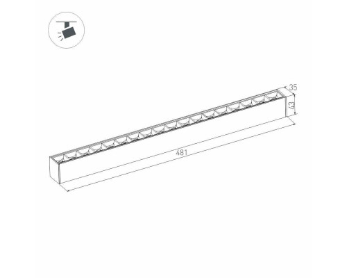 Трековый светодиодный светильник для магнитного шинопровода Arlight Mag-Laser-45-L480-18W Warm3000 026943