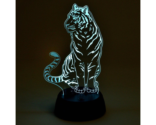Светодиодная фигура Uniel ULI-M507 RGB/3AA Tiger/Black UL-00008402 Светодиодная фигура Uniel ULI-M507 RGB/3AA Tiger/Black UL-00008402
