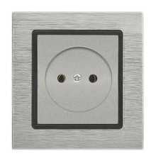 Розетка 2P Vesta-Electric Exclusive Silver Metallic серебро FRZ00041001SER