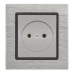 Розетка 2P Vesta-Electric Exclusive Silver Metallic серебро FRZ00041001SER