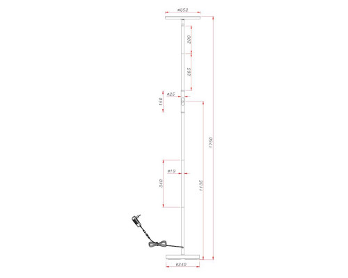 Торшер Arte Lamp Sceptrum A1822PN-1BK