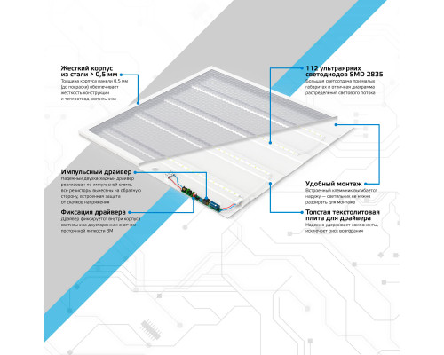 Потолочный светодиодный светильник Gauss 842123345 Потолочный светодиодный светильник Gauss 842123345
