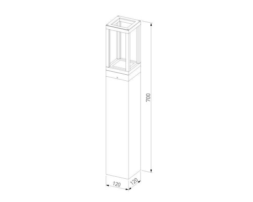 Уличный светодиодный светильник Elektrostandard Frame 1529 Techno Led черный a051859