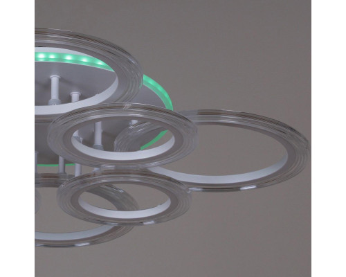 Потолочная светодиодная люстра Reluce 09812-3.3-4+4A WH (RGB)
