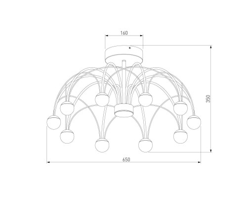 Потолочная светодиодная люстра Eurosvet Ragno 90031/10 LED золото
