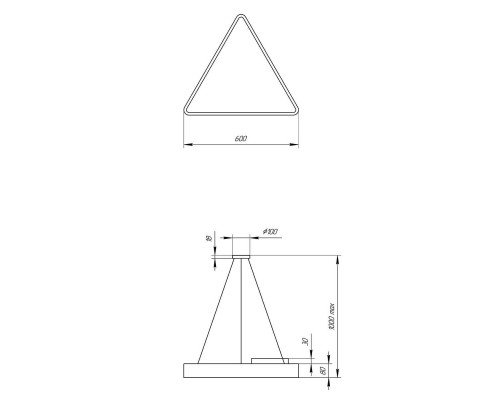 Подвесной светодиодный cветильник Geometria ЭРА Delta SPO-151-W-40K-030 30Вт 4000К белый Б0050574 Подвесной светодиодный cветильник Geometria ЭРА Delta SPO-151-W-40K-030 30Вт 4000К белый Б0050574