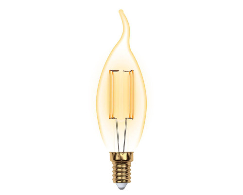 Лампа светодиодная филаментная Uniel E14 5W 2250K прозрачная LED-CW35-5W/GOLDEN/E14 GLV21GO UL-00002397 Лампа светодиодная филаментная Uniel E14 5W 2250K прозрачная LED-CW35-5W/GOLDEN/E14 GLV21GO UL-00002397