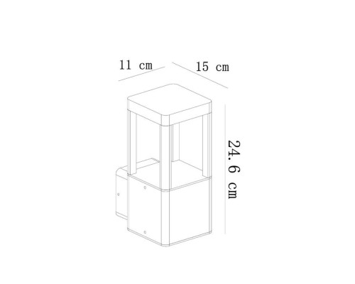 Уличный настенный светодиодный светильник Arte Lamp Pherkad A2726AL-1BK Уличный настенный светодиодный светильник Arte Lamp Pherkad A2726AL-1BK